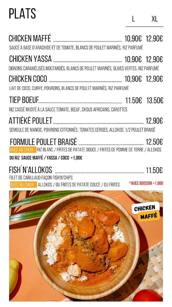 Menu Afri Call Food (Lille Fives) - Restaurant Africain Lille-1