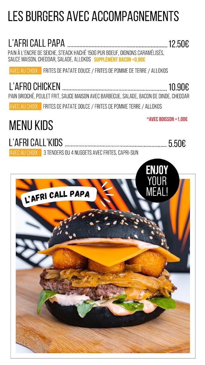 Menu Afri Call Food (Lille Fives) - Restaurant Africain Lille-3