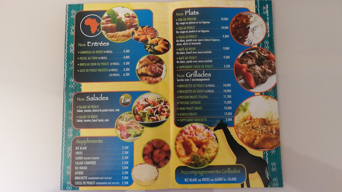 Menu African Evasion-2