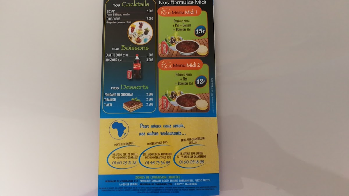 Menu African Evasion-3
