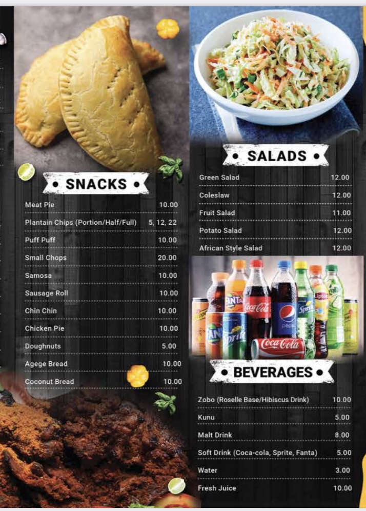 Menu Africana Home Restaurant Gold Land-4