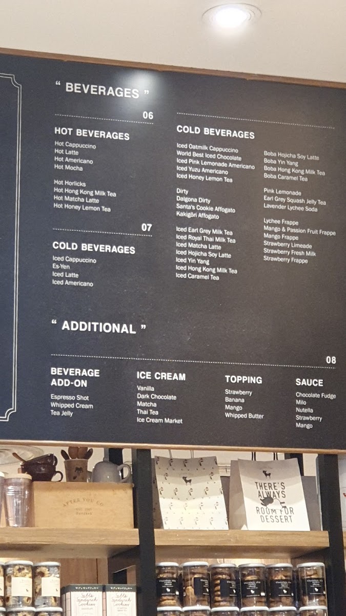 Menu After You Dessert Cafe' Iconsiam-1