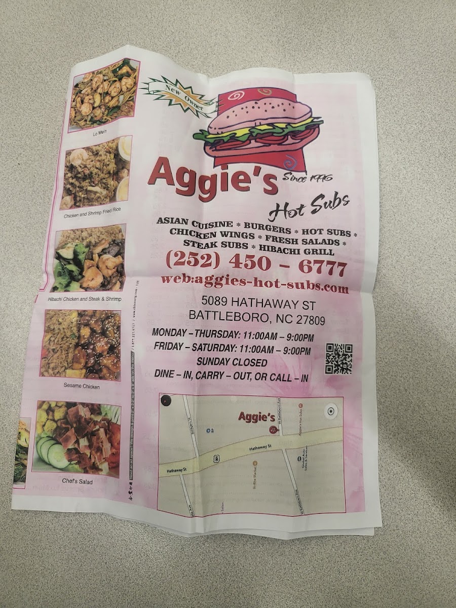Menu Aggie's Hot Subs-2