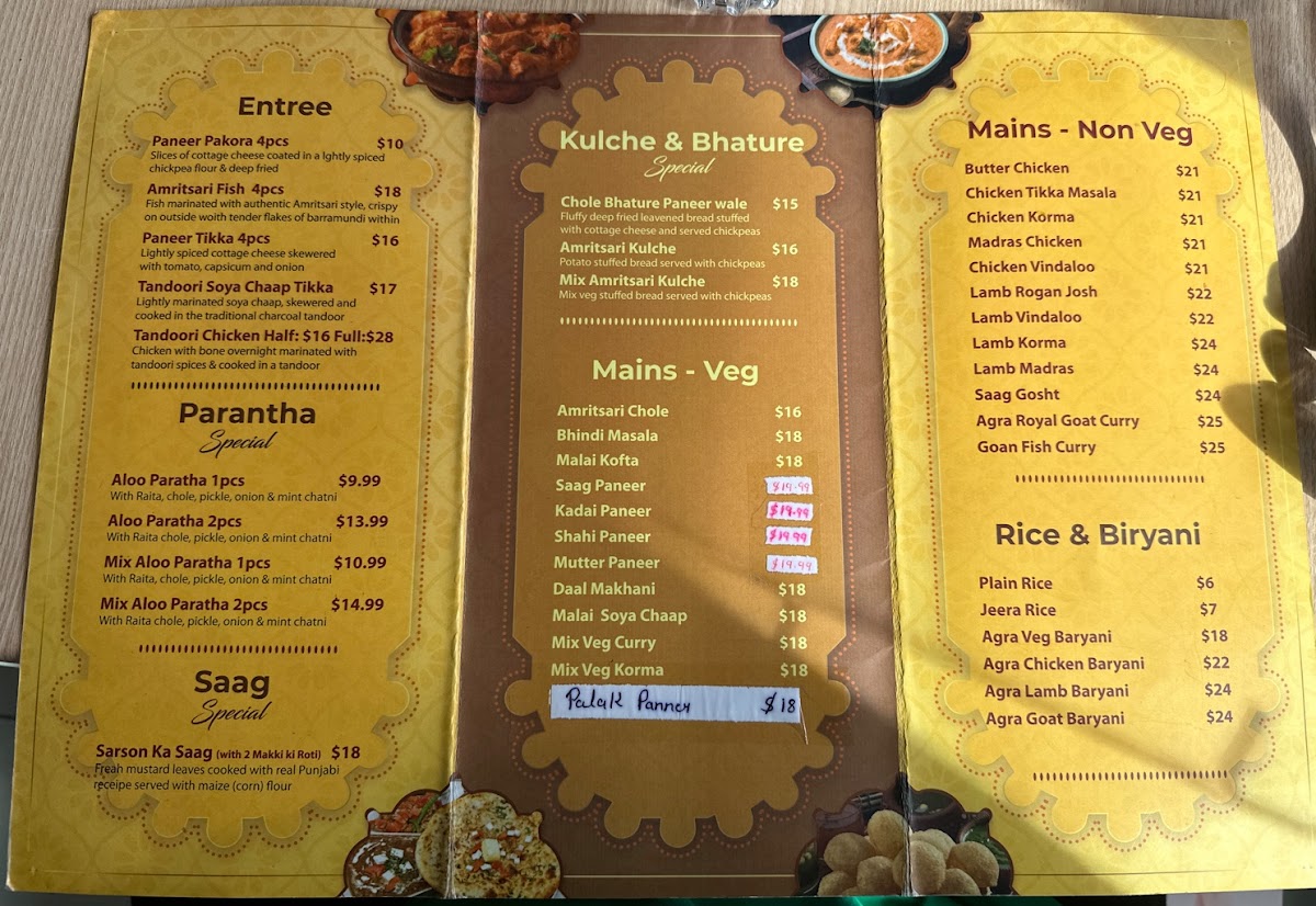Menu Agra Sweets-2