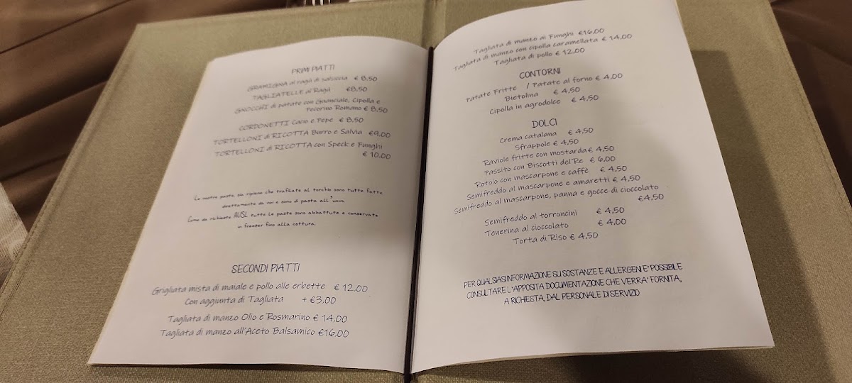 Menu Agriturismo ' I Tre Casali'-1