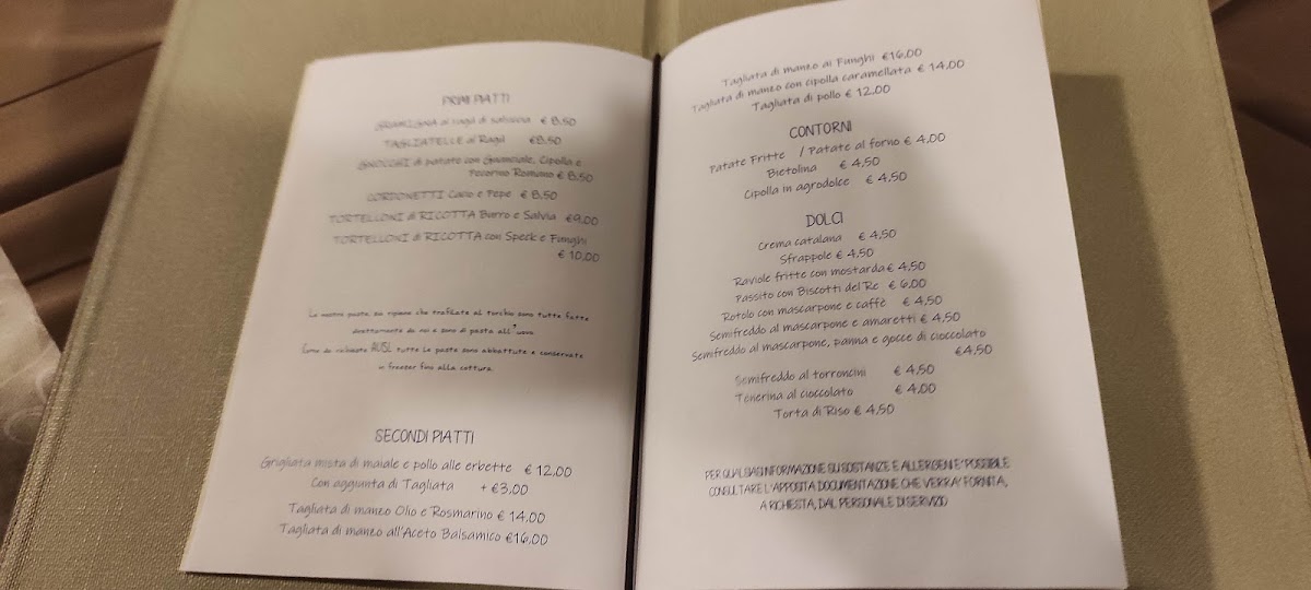 Menu Agriturismo ' I Tre Casali'-2