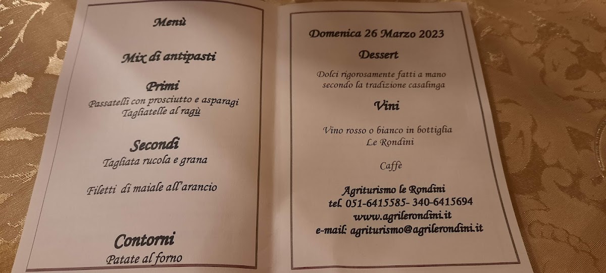 Menu Agriturismo Le Rondini-6