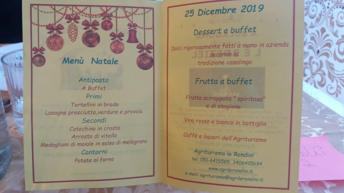 Menu Agriturismo Le Rondini-7