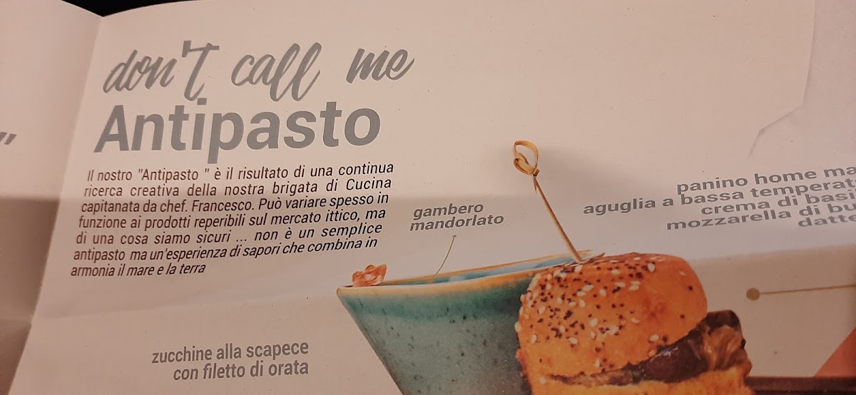 Menu Aguglia Osteria Di Mare 2021-2