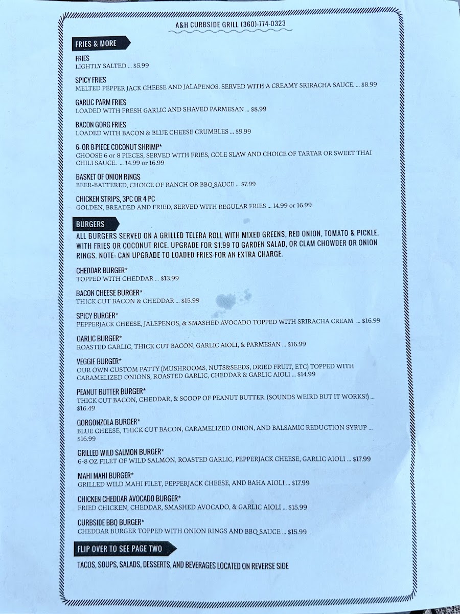 Menu A&h Curbside Grill-2