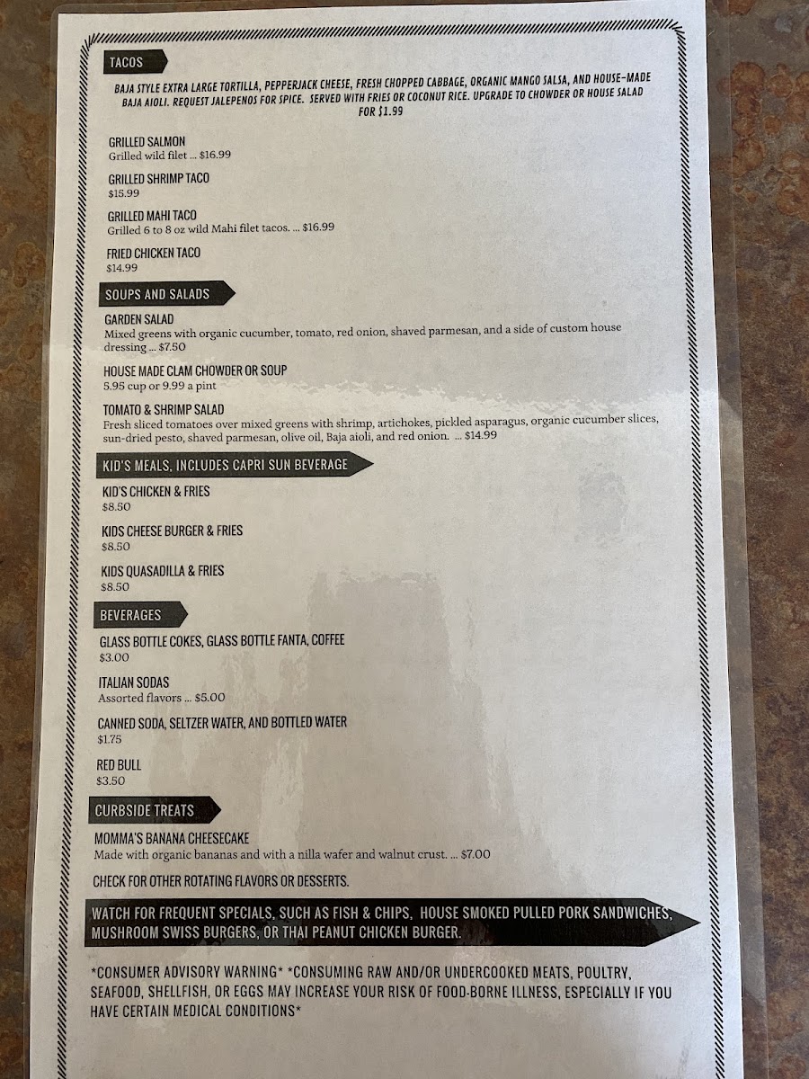 Menu A&h Curbside Grill-4