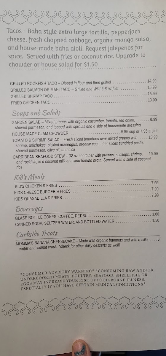 Menu A&h Curbside Grill-9