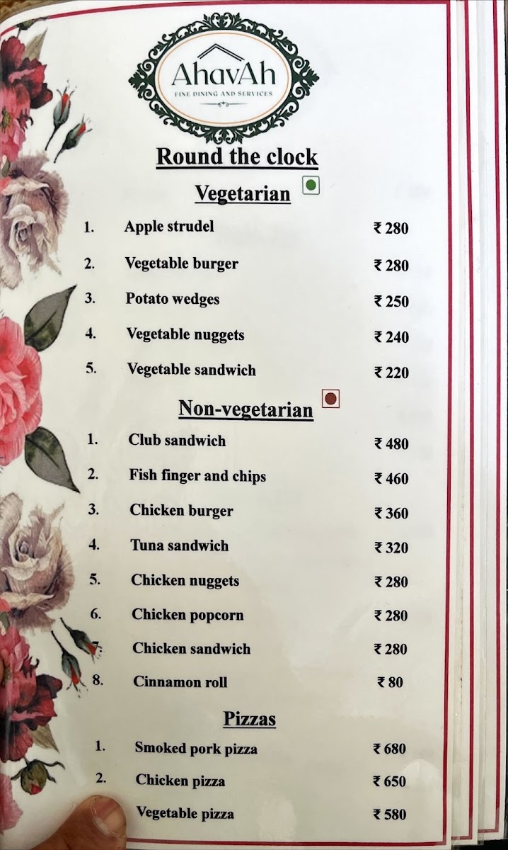 Menu Ahavah Shillong-2