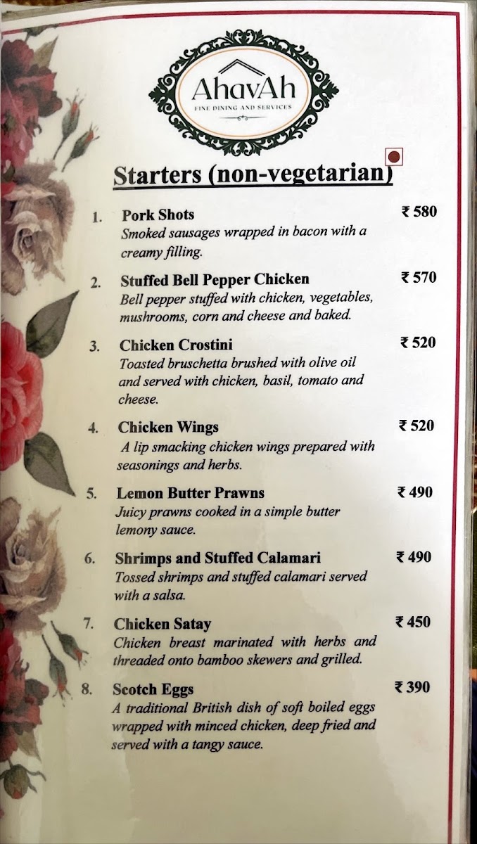 Menu Ahavah Shillong-4