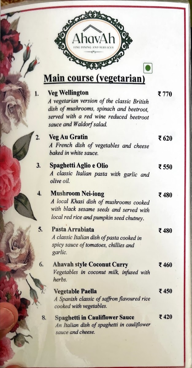 Menu Ahavah Shillong-7