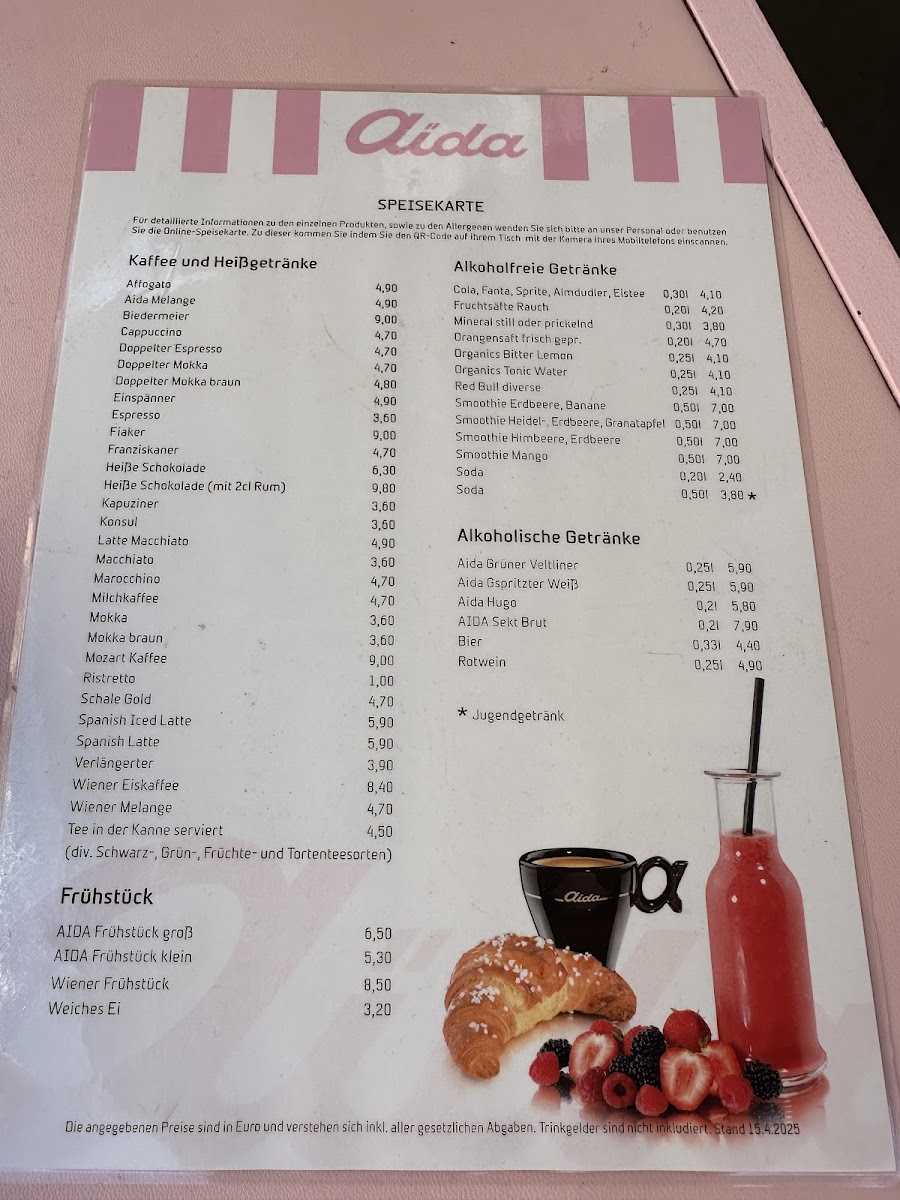 Menu Aida - Café-Konditorei-1