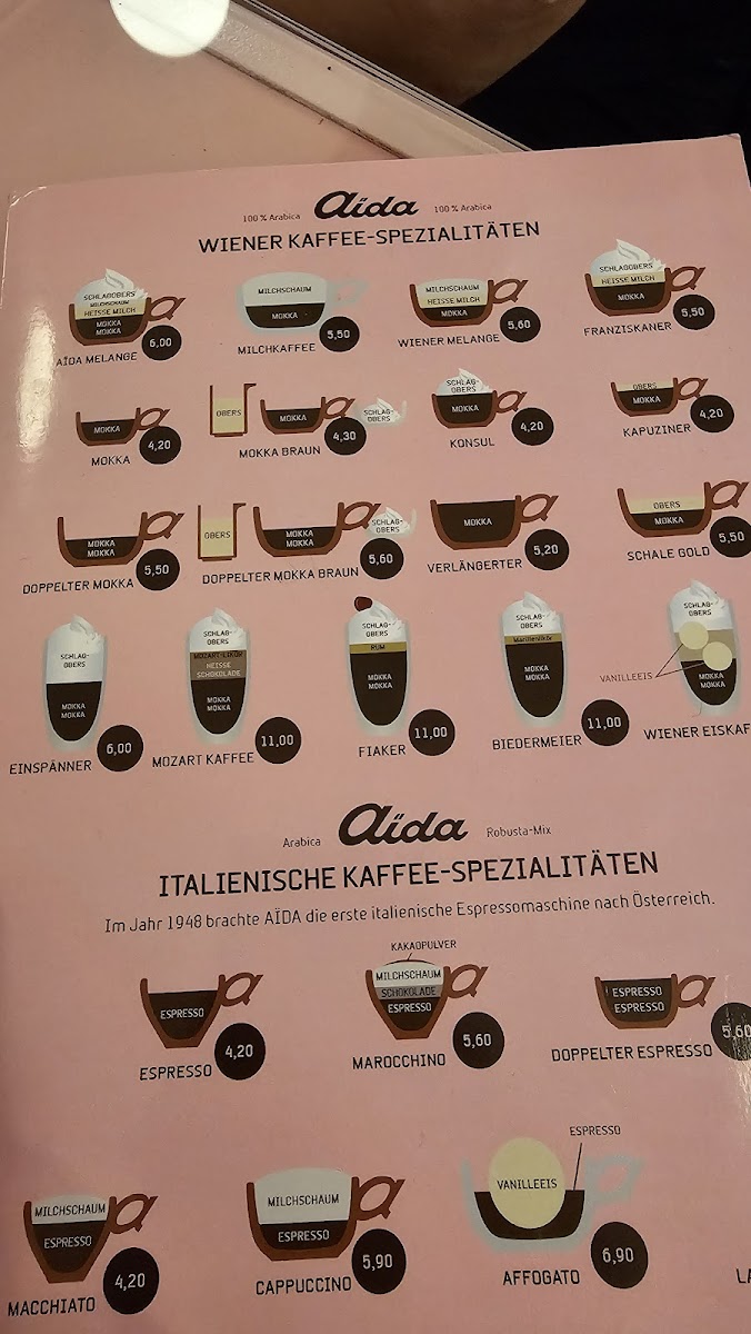Menu Aida - Café-Konditorei-9