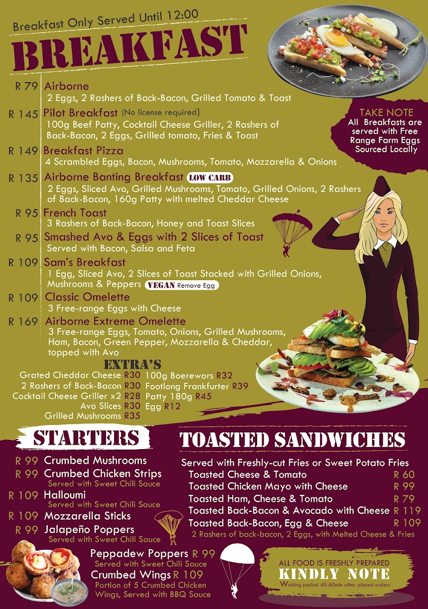 Menu Airborne Cafe Fatp-5