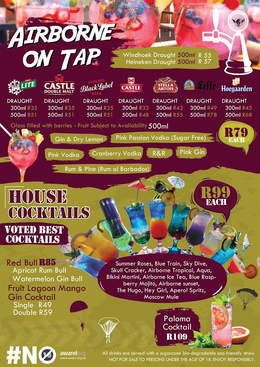 Menu Airborne Cafe Fatp-8