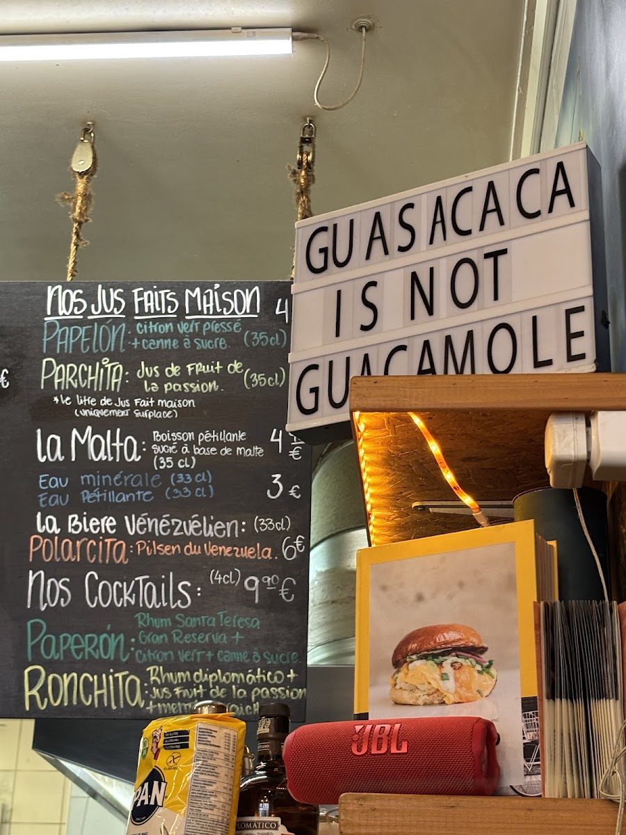 Menu Aji Dulce Restaurant Venezuelien-10