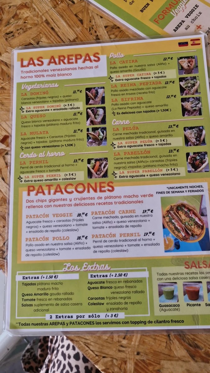 Menu Aji Dulce Restaurant Venezuelien-3