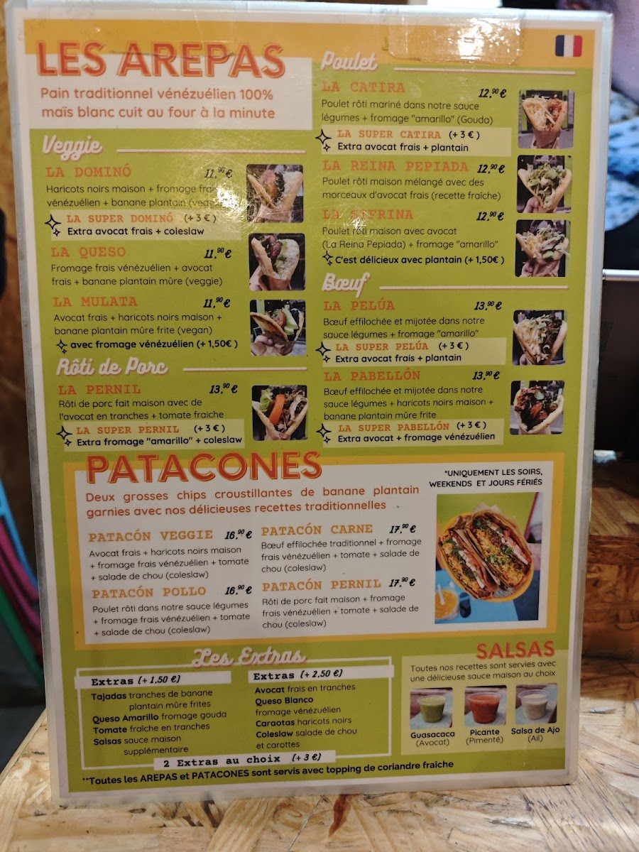 Menu Aji Dulce Restaurant Venezuelien-5