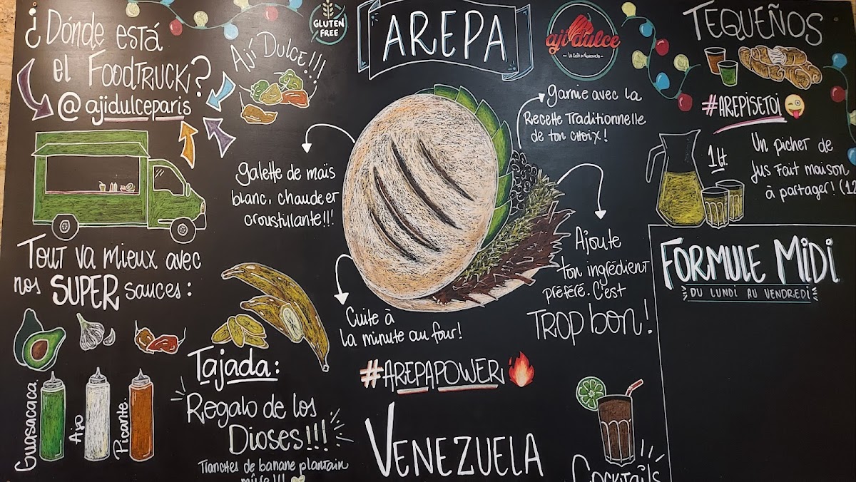 Menu Aji Dulce Restaurant Venezuelien-9