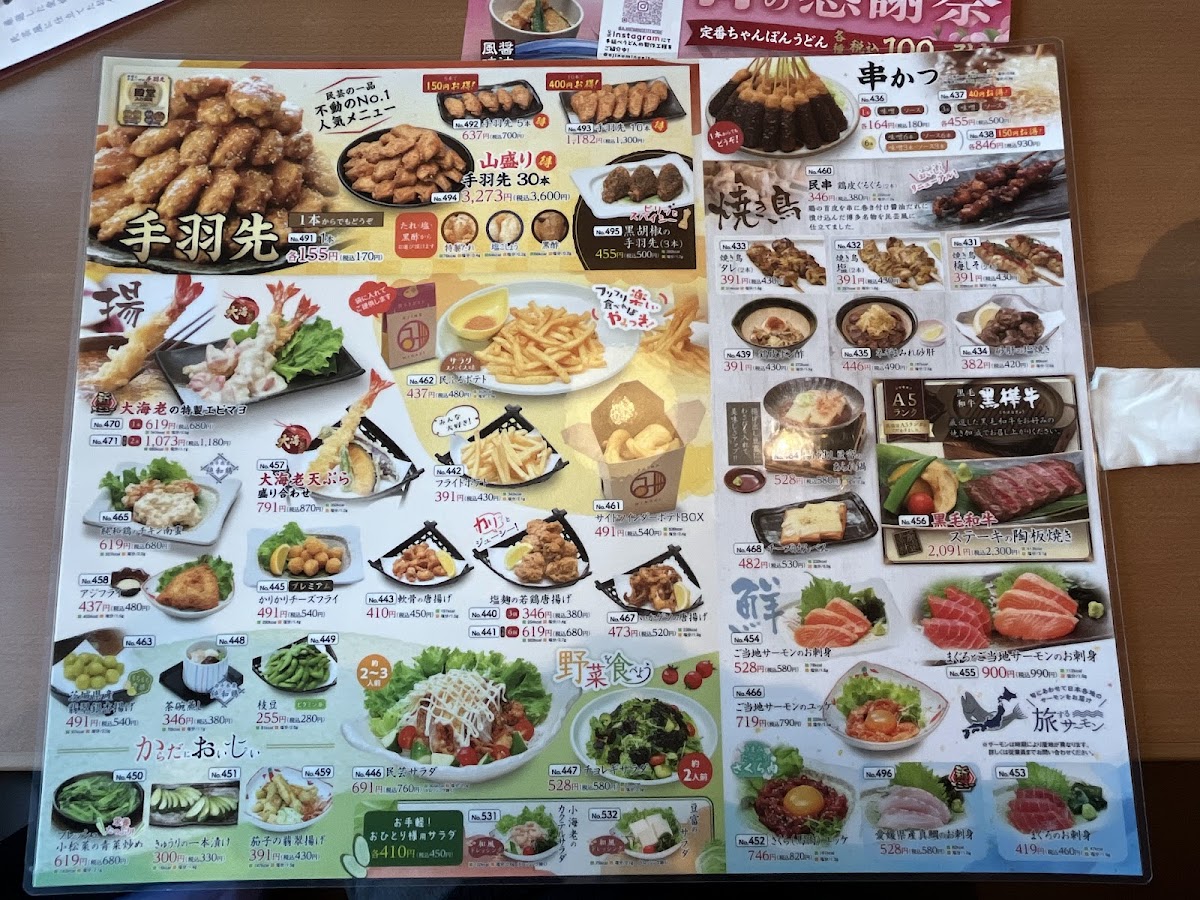 Menu Ajinomingei Okayamakunitomiten-5