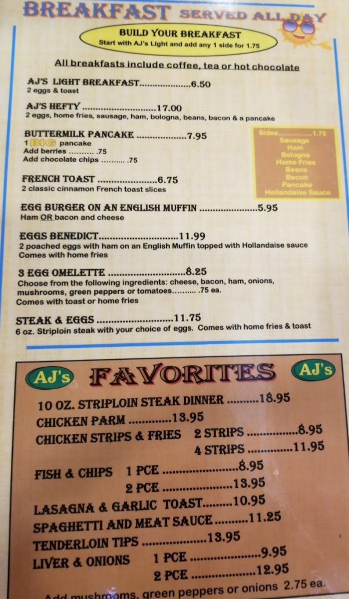 Menu Aj's Lounge & Restaurant-10