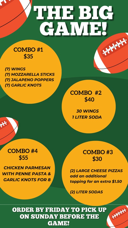 Menu Aj's Restaurant And Pizza-1