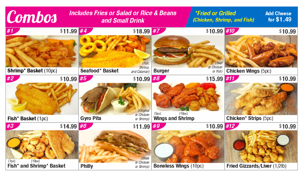 Menu Aj's Seafood Chicken & Grill-2