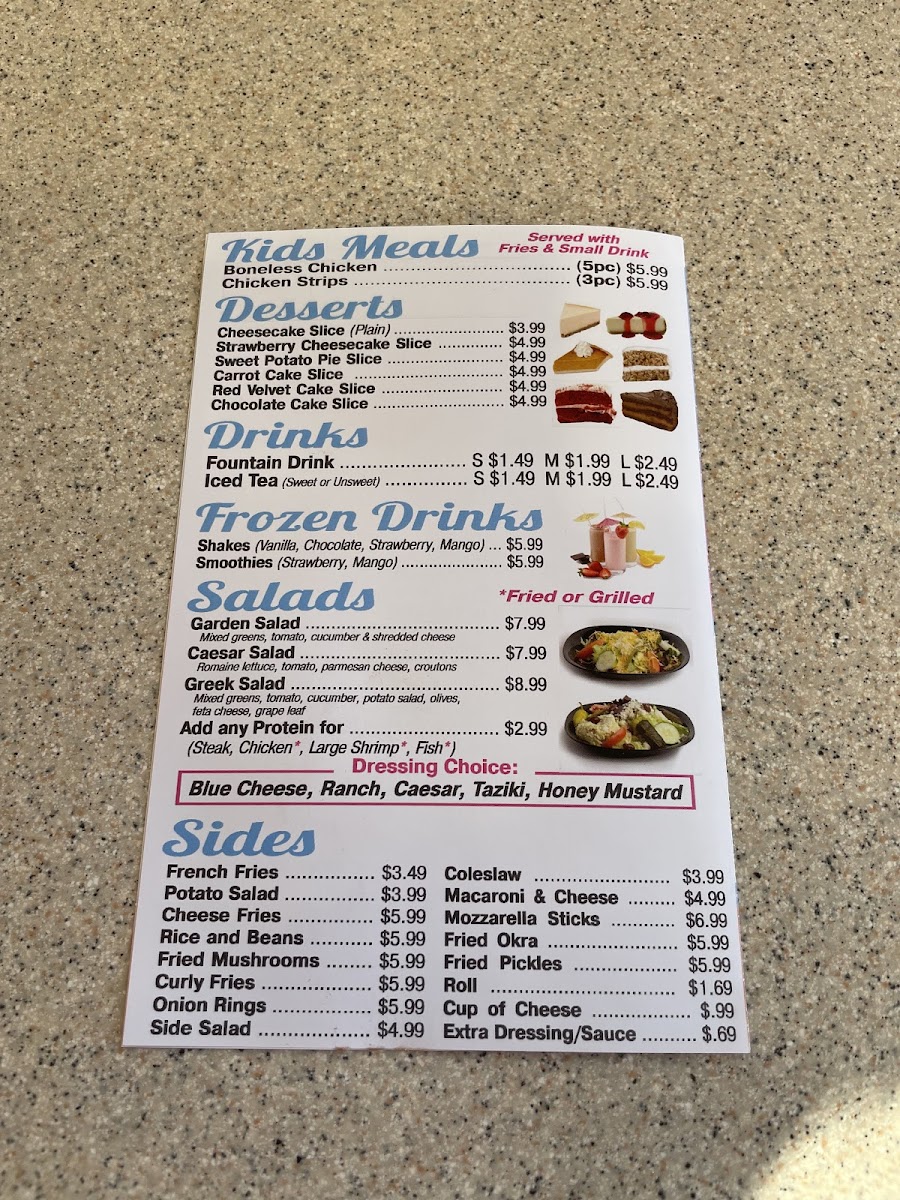 Menu Aj's Seafood Chicken & Grill-3