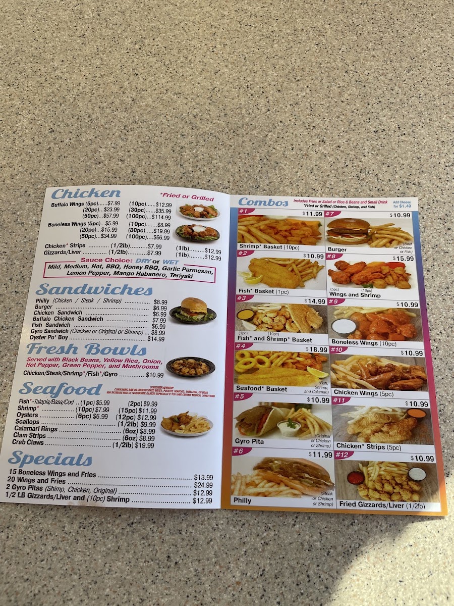 Menu Aj's Seafood Chicken & Grill-4