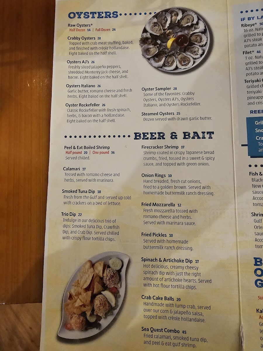 Menu Aj’S Seafood & Oyster Bar-9