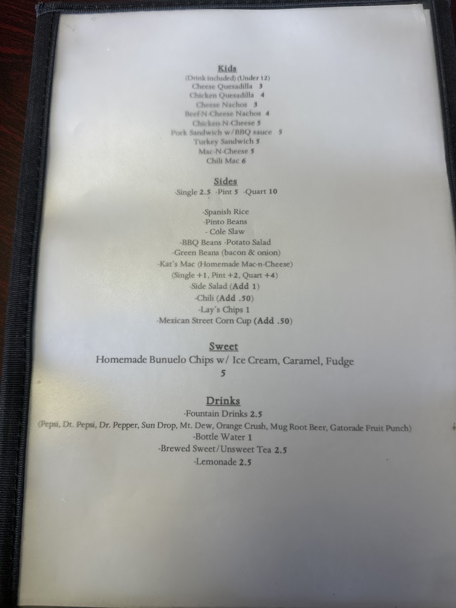 Menu Aj’S Tex-Mex & Bbq-6