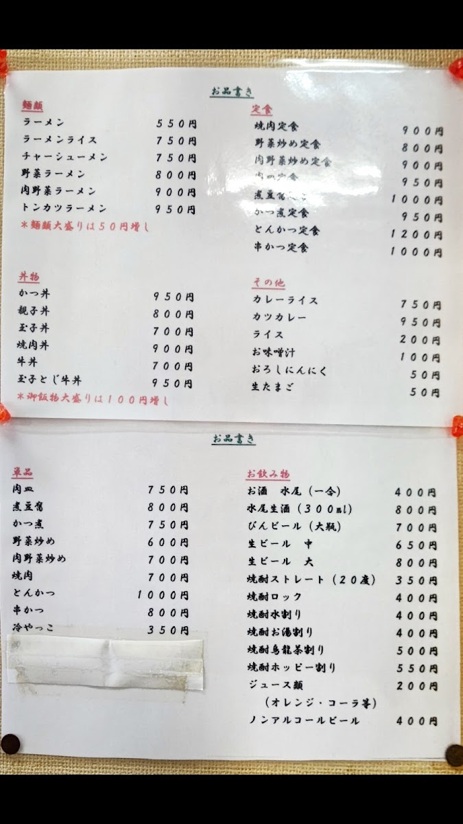 Menu Akachochin-8