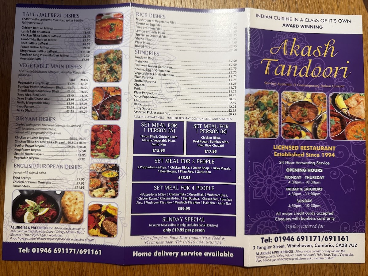 Menu Akash Tandoori Restaurant-1