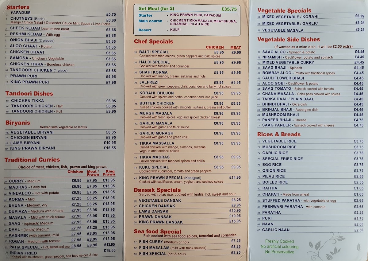 Menu Akash-2