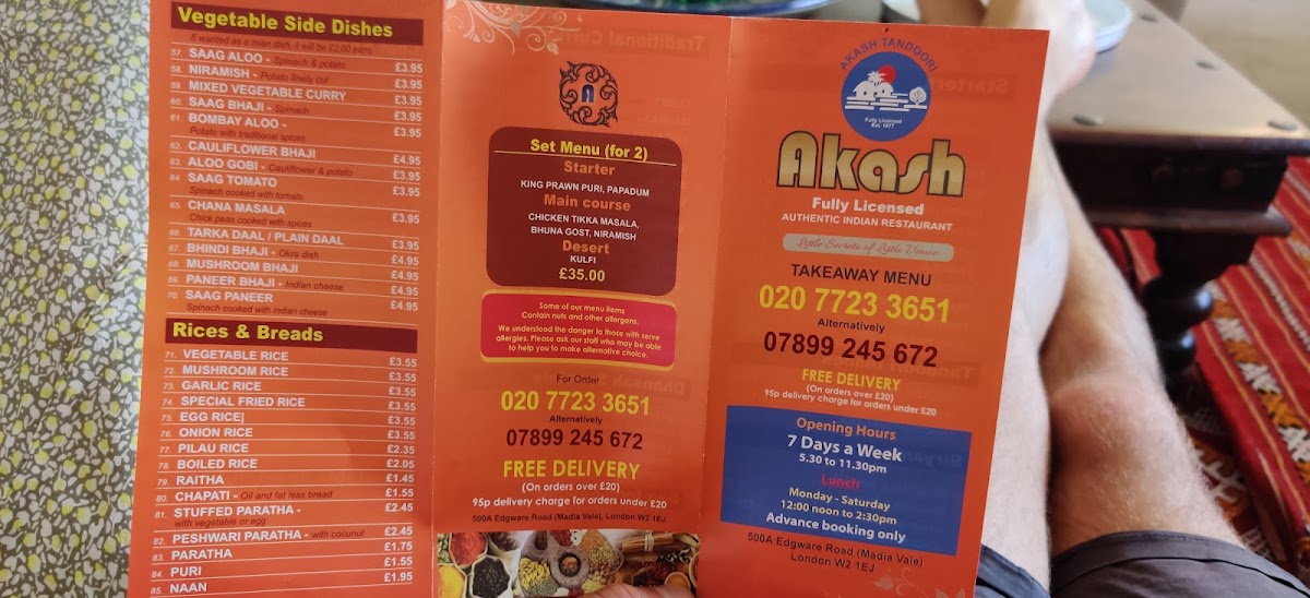 Menu Akash-6