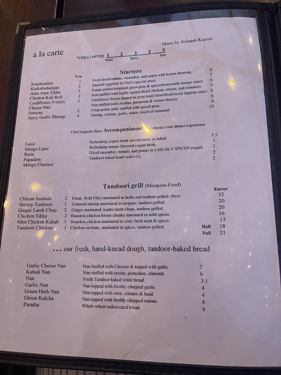 Menu Akbar Cuisine Of India-1