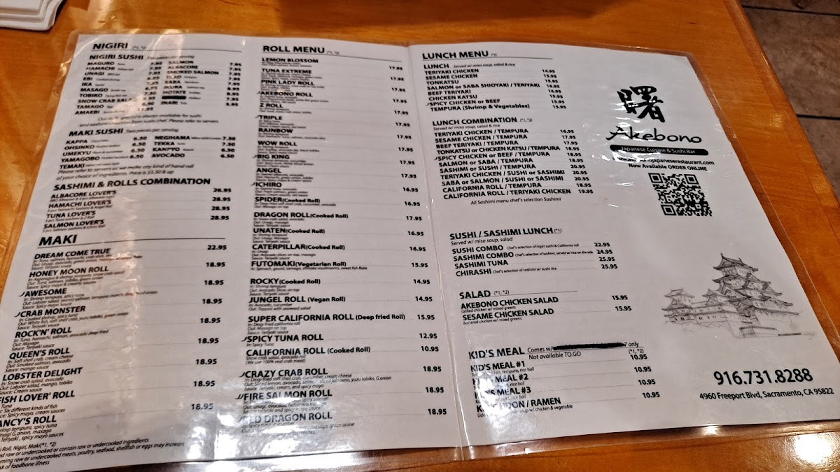 Menu Akebono-9