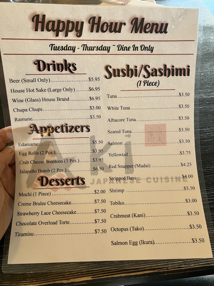 Menu Aki Japanese Cuisine-8