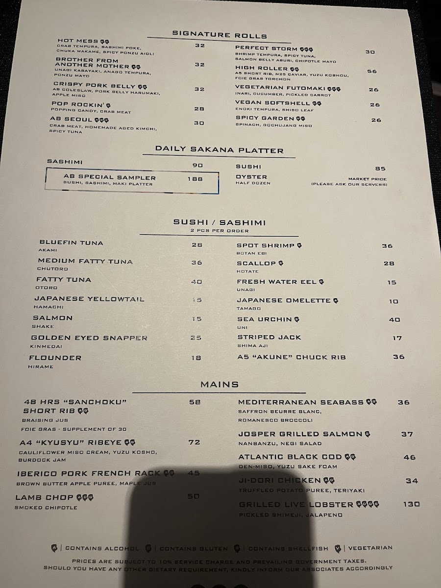Menu Akira Back-1