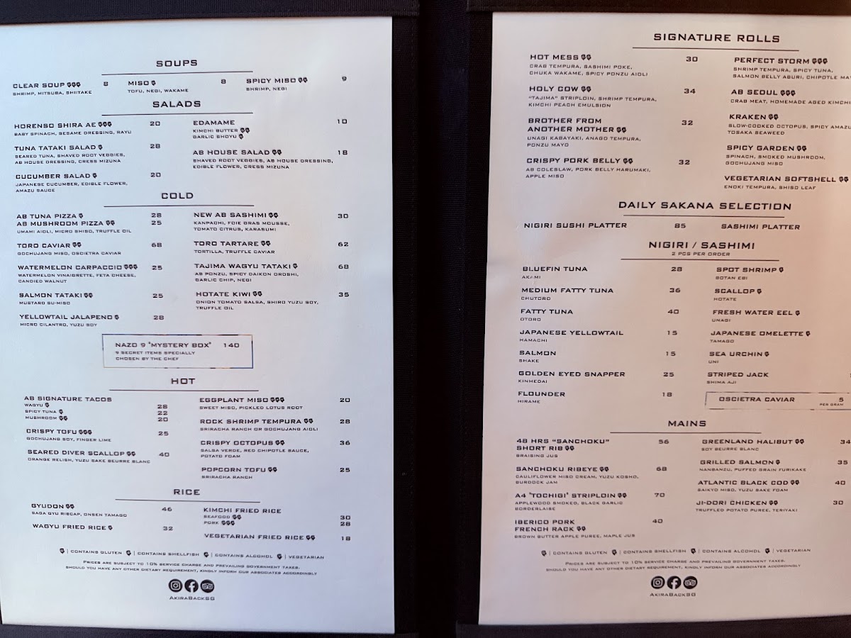 Menu Akira Back-10