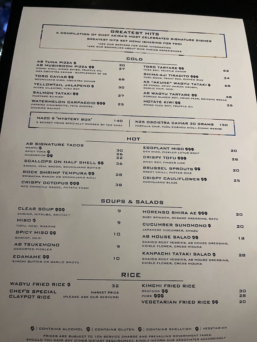 Menu Akira Back-3