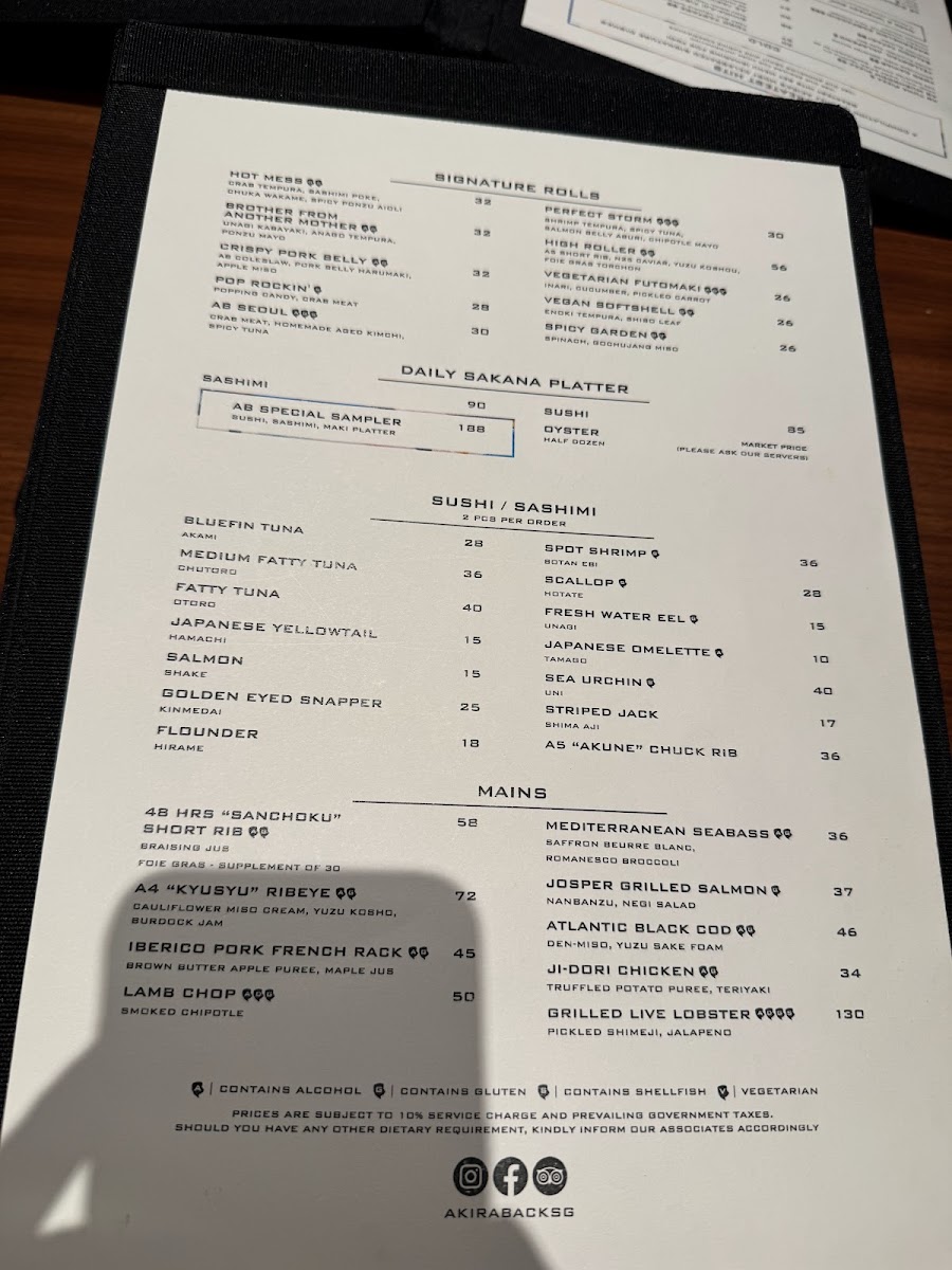 Menu Akira Back-5