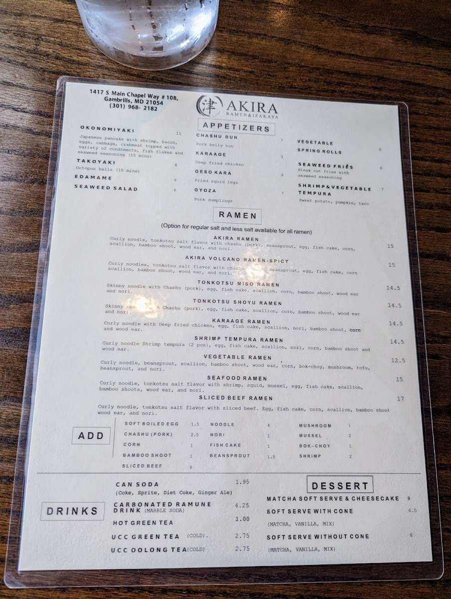 Menu Akira Ramen And Izakaya-3