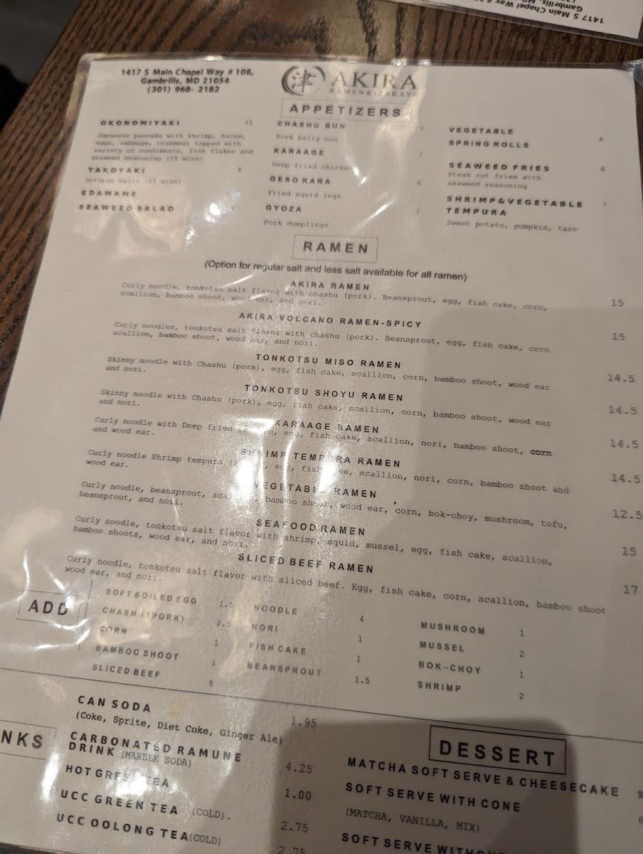 Menu Akira Ramen And Izakaya-6