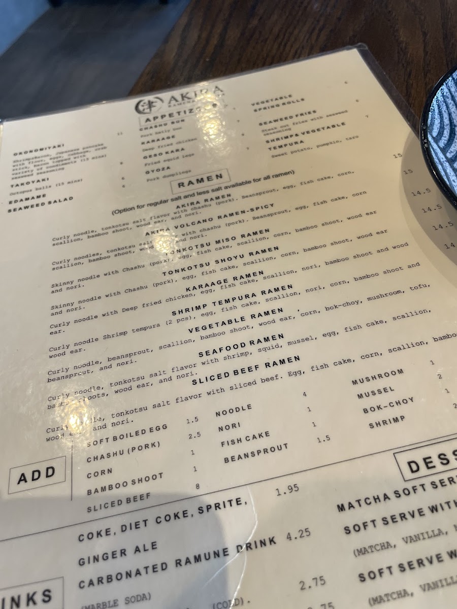 Menu Akira Ramen And Izakaya-7
