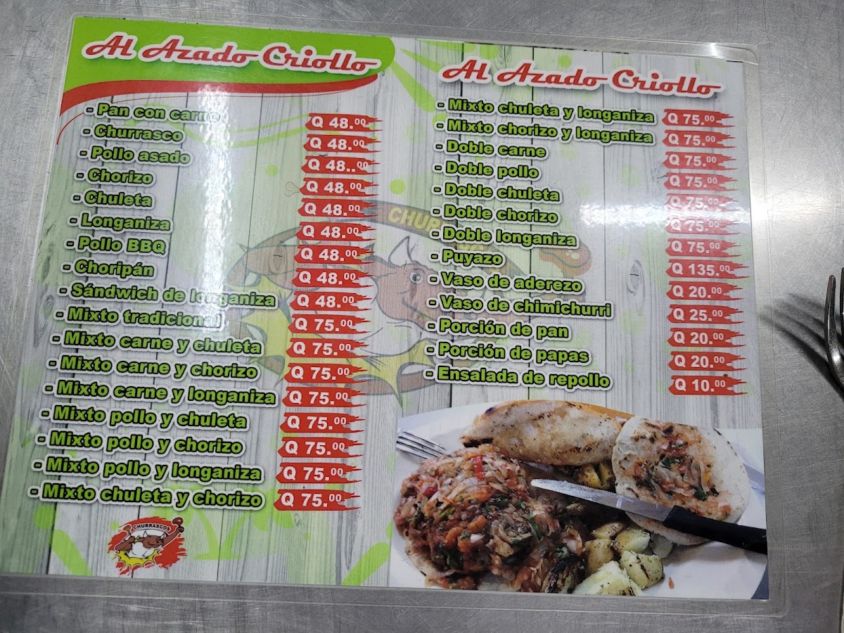 Menu Al Asado Criollo-1